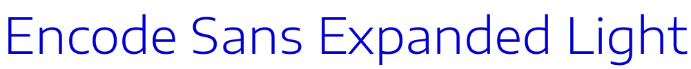 Encode Sans Expanded Light font